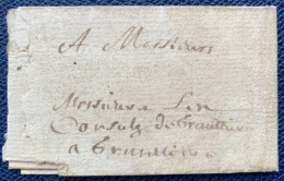 Petite LETTRE De GRASSE (77 X 47mm) Pour GREOLIERES (à Peine 500 âmes) En 1665 TTB & Pas Si Courant - ....-1700: Precursors