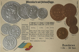 Rumanien - Romania  // Münzkarte Prägedruck - Coin Card Embossed  19?? - Romania