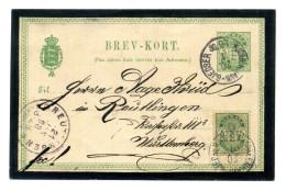 1898 Inter Ps.per Reutlingen - WURTTEMBERG, Da GJEDSER, 5+5 Valori Gemelli - Cartas & Documentos