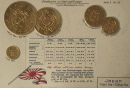 Japan Serie 1 No. 13 // Münzkarte Prägedruck - Coin Card Embossed  19?? - Andere & Zonder Classificatie