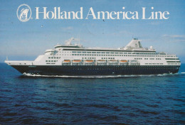 Transports. CPM. Holland Amecina Line. Le Car-ferry M.S. Statendam (50.000 Gross Tons) (paquebots, Bateaux) - Ferries