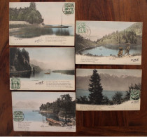 Lot 5 CPA Ak 1904 Lac Cantons Suisse France Bourg La Reine Switzerland Schweiz - St. Anton