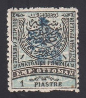 Eastern Romelia, Bulgarie Sud.  1885 Y&T. 1c, MH, [Habilitación Azul.] - Roumélie Orientale