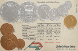 Nederlandsch Indien - Nederlands Indie // Münzkarte Prägedruck - Coin Card Embossed  19?? - Indonesien
