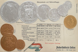 Nederlandsch Indien - Nederlands Indie // Münzkarte Prägedruck - Coin Card Embossed  19?? - Indonesia