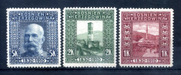 1917 AUSTRIA Bosnia-Erzegovina Alti Valori 58/60 MNH ** 1k+2k+5k 80° Genetliaco Dell'imperatore D'Austria - Oriente Austriaco