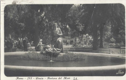 Roma Pincio Fontana Del Mosè 1931 Animata Rara - Places & Squares