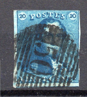 Nr 2 Gestempeld P 50 GOSSELIES - Cote 60,00 + 20 Euro - 1849 Epaulettes