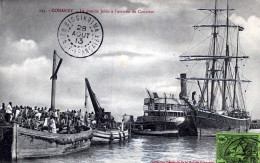 GUINEE / CONAKRI / LA GRANDE JETEE A L ARRIVEE DU COURRIER / RARE ET TRES JOLIE CARTE - Guinée Française