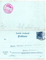 64592 - Deutsches Reich - 1902 - 2Pfg Adler & Krone GAAntwKte ZITTAU - AUSSTELLUNG, Beide Teile Gelaufen - Storia Postale