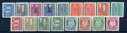 1962 NORVEGIA SET MNH ** 435/449 Ordinaria - Neufs