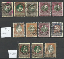 RUSSLAND RUSSIA 1914-1915 Lot From Michel 99 - 106 O - Used Stamps