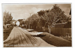 Real Photo Postcard, Sussex, Bognor Regis, Felpham, Summerley, Cross Bush Road, Avenue, Street, House. - Bognor Regis