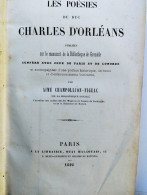 Les Poésies Du Duc Charles D’Orléans -  1842 - Autores Franceses