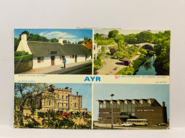 Multi View, Burns Cottage Alloway, Culzean Castle, Ayr Baths, Garden, Ayr, Ayrshire, Used Postcard - Ayrshire
