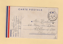 Carte FM - Poste Aux Armees - 2-5-1940 - SP 135 Pour Ablon Sur Seine - Guerra De 1939-45