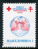 MACEDONIA 1996 Anti-Tuberculosis Week Tax Stamp With Black Printing Missing MNH / **.  Michel 90 F - North Macedonia