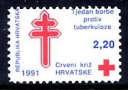 CROATIA 1991 Obligatory Tax: Anti Tuberculosis Week MNH / **.  Michel ZZM 12 - Kroatië