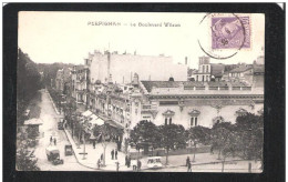 CPA 66 PERPIGNAN Place De La Victoire Et Boulevard Wilson - Perpignan