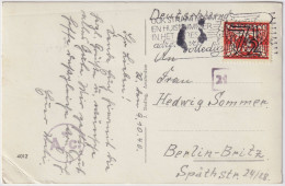 PAYS-BAS / THE NETHERLANDS - 1940 - Mi.359 7-1/2c/3c Red On PPC Of ROTTERDAM TO BERLIN - German Censor Marks - Very Fine - Lettres & Documents