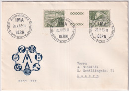 S61 / Mi. KZ18D Auf Brief Mit Sonderstempel S340 IMA 2. Internationale Motiv-Briefmarken-Ausstellung BERN - Se-Tenant