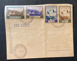 1951 Somalia First Council Flags On First Day Card -Folded & Toned But Difficult - Somalie
