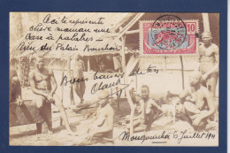 CPA Congo Français Mongoumba Carte Photo Ethnic Nude Circulé Voir Dos - Congo Francese