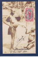 CPA Congo Français Mongoumba Carte Photo Ethnic Nude Circulé Voir Dos - Congo Francese