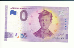 Billet Touristique 0 Euro - ARTHUR RIMBAUD LES POETES MAUDITS - UEHJ - 2021-6 - ANNIV - N° 2432 - Autres & Non Classés