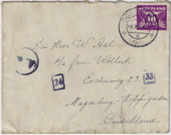 PAYS-BAS / THE NETHERLANDS - 1942 Mi.382 10c Violet On German Censored Cover From DOESBURG To MAGDEBURG, Germany - Cartas & Documentos