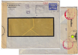 PAYS-BAS / THE NETHERLANDS - 1942 Mi.383 12-1/2c Blue On German Censored Cover From 'S-GRAVENHAGE To STOCKHOLM, Sweden - Brieven En Documenten