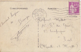 CP "Maison Du XVI° Siècle" Obl. Flier Bourges Le 22 VIII 33 (tarif 21/4/30) Sur N° 281 40c Paix - 1932-39 Paix
