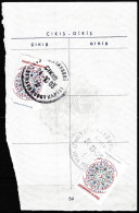 Turkey - 2003 / 2005 - Old Travel Document Fee & Revenue Stamp On Passport Page Label / Vignette / Fiscal - USED - Storia Postale