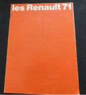 DEPLIANT PUBLICITAIRE  LES MODELES RENAULT 1971 - Publicités