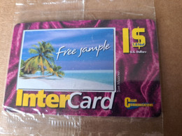 Phonecard St Martin  INTERCARDS /CLEAN COMMUNICATIONS $1 COMPLIMENTARY  NO ;1 !!!  ** 12993 ** - Antilles (Neérlandaises)