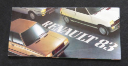 DEPLIANT PUBLICITAIRE RECTO-VERSO  - RENAULT  MODELES 1983 - Publicités