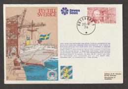 SWEDEN:  20. 9. 1974  COVER  WITH  75 Ore (822)  -  COMMEMORATIVE  "ROYAL  AIR  FORCES" - Lettres & Documents