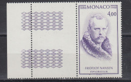 Monaco 1988 Fridjof Nansen 1v (+margin) ** Mnh (58549) - Polarforscher & Promis