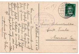 64642 - Deutsches Reich - 1928 - 8Pfg Beethoven EF A AnsKte AHLBECK -> Meerane - Storia Postale