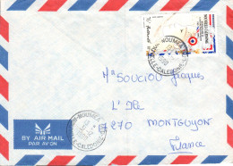 NOUVELLE CALEDONIE SEUL SUR LETTRE AVION POUR LA FRANCE 1990 - Briefe U. Dokumente