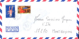 NOUVELLE CALEDONIE AFFRANCHISSEMENT COMPOSE SUR LETTRE POUR LA FRANCE 1991 - Briefe U. Dokumente