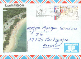 NOUVELLE CALEDONIE SEUL SUR LETTRE AVION POUR LA FRANCE 1991 - Covers & Documents