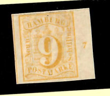 Allemagne - Hambourg - YT N° 7 * - Neuf Avec Charnière Gomme Partielle - TB Avec Numéro De Planche - 1859 - Hamburg