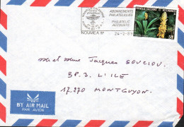 NOUVELLE CALEDONIE SEUL SUR LETTRE AVION POUR LA FRANCE 1989 - Cartas & Documentos