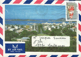 NOUVELLE CALEDONIE SEUL SUR LETTRE AVION POUR LA FRANCE 1985 - Storia Postale