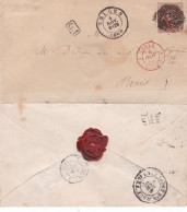 Postbrief - Verzonden Van Brugge Naar Parijs  06.11.1860 - Met Ongeschonden Zegellak Zegel - 1849-1865 Medallions (Other)