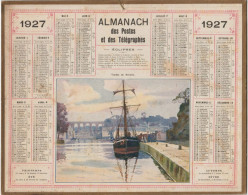 ALMANACH DES POSTES ET TELEGRAPHES Année 1927 -  " Viaduc De Morlaix " ( Bords Dorés) - Grand Format : 1921-40