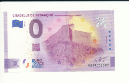 Billet Touristique 0 Euro - CITADELLE DE BESANÇON - UEJR - 2021-3 - ANNIV - N°  2307 - Autres & Non Classés