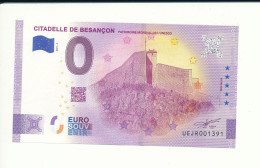 Billet Touristique 0 Euro - CITADELLE DE BESANÇON - UEJR - 2021-3 - N°  1391 - Autres & Non Classés