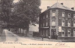 Belgique - Virton - St Mard - Avenue De La Gare - Animé - Hôtel De La Station - Carte Postale Ancienne - Virton